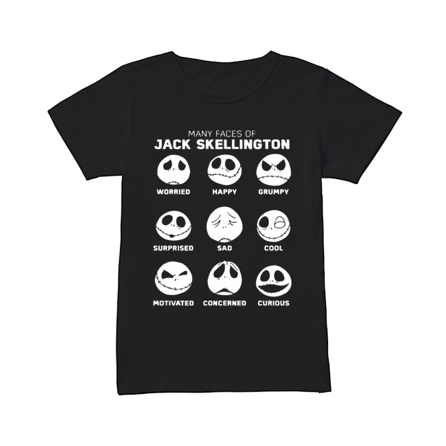 Disney The Nightmare Before Christmas Jack Pumpkin Faces Classic Women's T-shirt