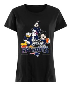 Donald Duck Goofy And Mickey Mouse New England Patriots Shirt Classic Women's T-shirt