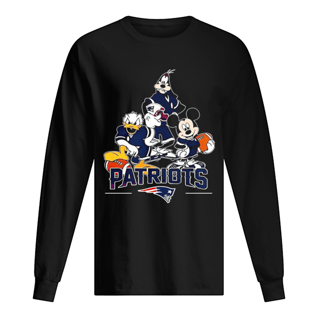 Donald Duck Goofy And Mickey Mouse New England Patriots Shirt Long Sleeved T-shirt 