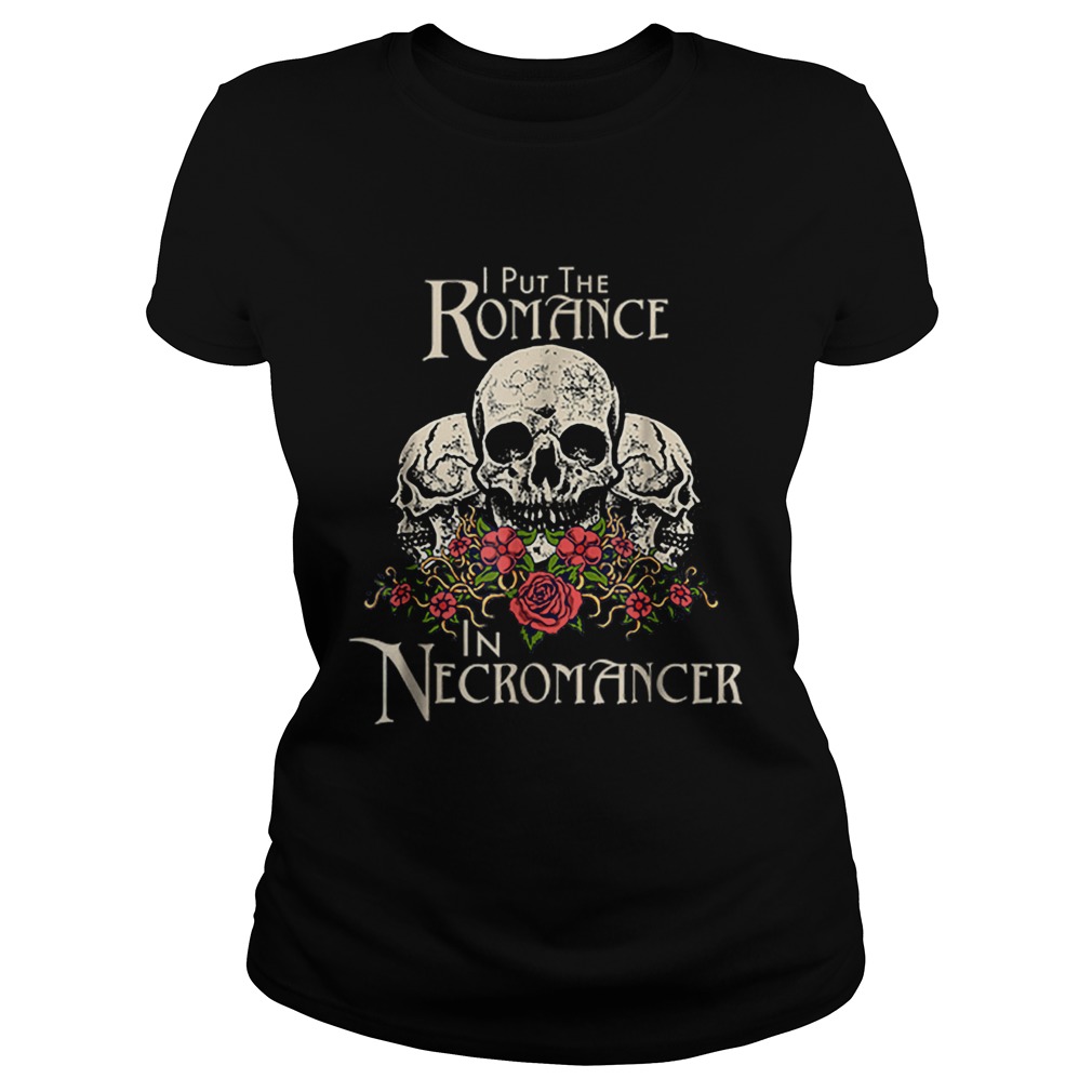 Funny Necromancer Halloween Undead Skulls And Roses Classic Ladies