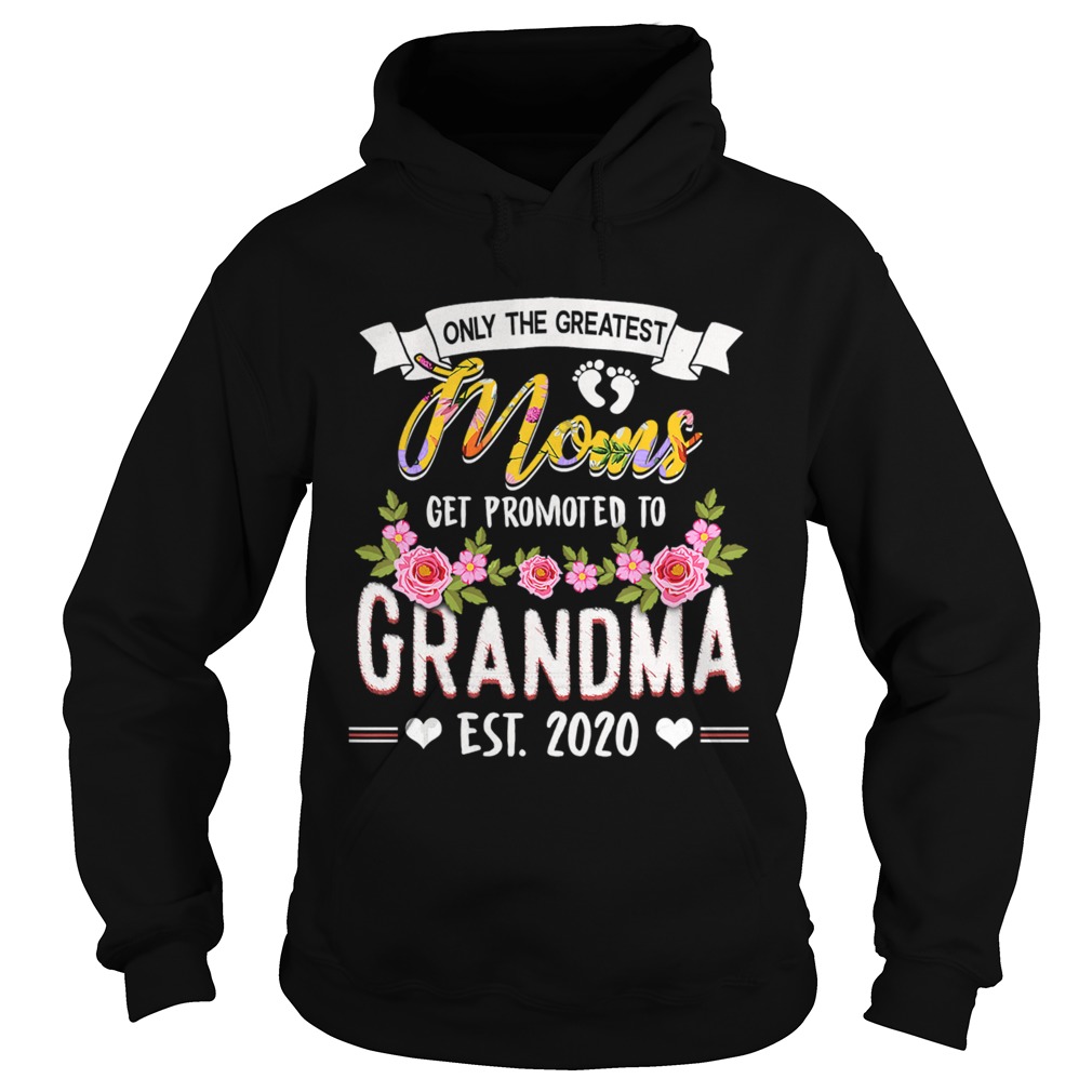 Funny New Moms Tee Get Promoted to Grandma Est2020 TShirt Hoodie