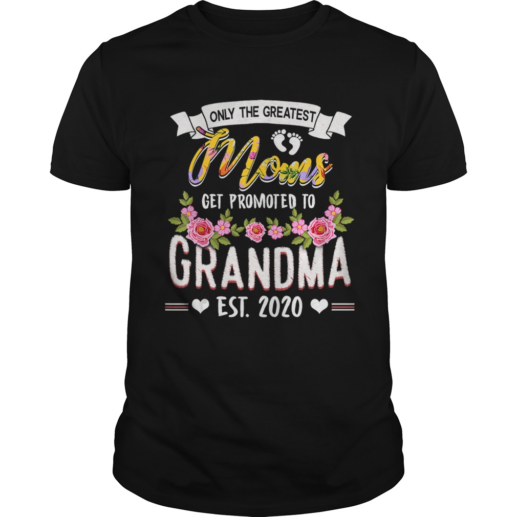 Funny New Moms Tee Get Promoted to Grandma Est2020 TShirt