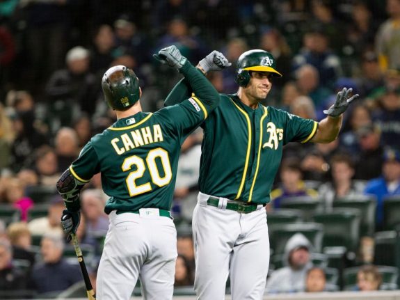 The Oakland A’s were the only team to start the season in the bottom half of our MLB predictions and still make the playoffs. LINDSEY WASSON / GETTY IMAGES