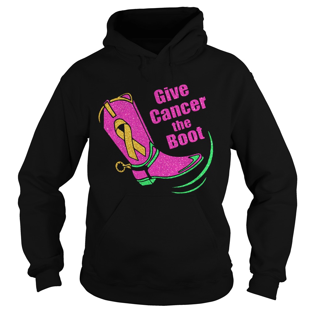 Give cancer the boot breast cancer awareness Shirt Hoodie