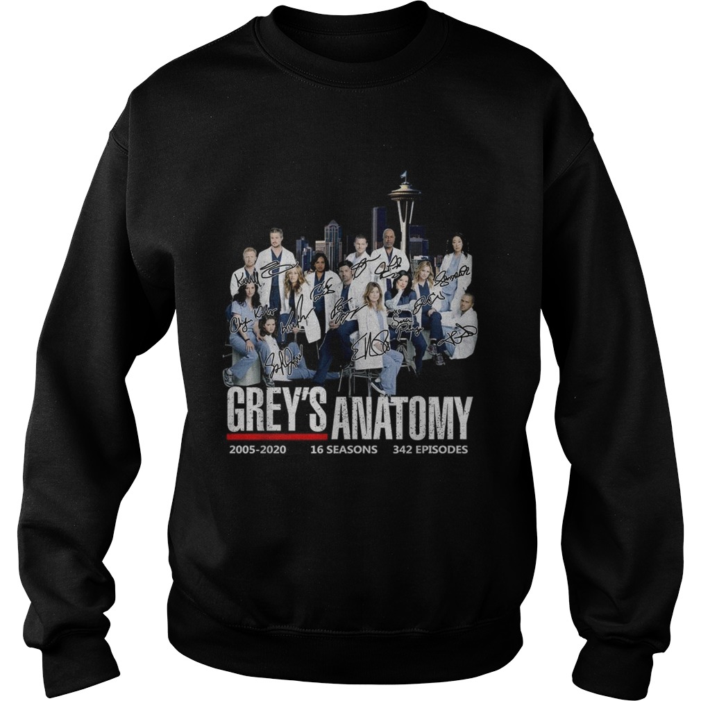 Greys anatomy 2005 2020 16 seasons 342 episodes signature Sweatshirt