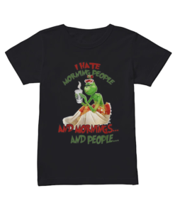Grinch drink Starbuck Coffee I hate morning people and mornings and people Christmas  Classic Women's T-shirt