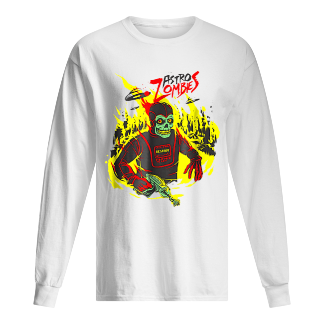Halloween Astro Zombies Monster Sci-fi Gift Skate Long Sleeved T-shirt 