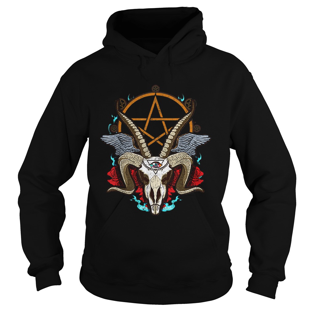 Halloween Baphomet Satanic Goat Ram Head Lucifer Eye Hoodie