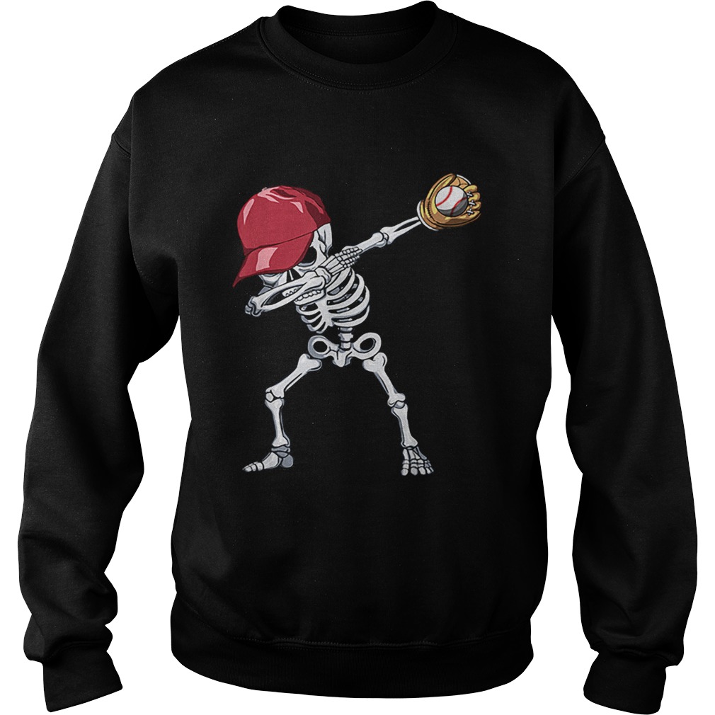 Halloween Baseball Dabbing Skeleton Sweatshirt