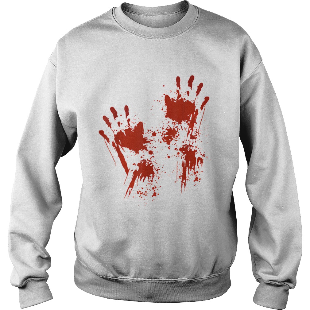 Halloween Blood Hands Costume Zombie Outfit Sweatshirt