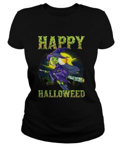 Halloween Happy Halloweed Witch Marijuana Weed 420 Women  Classic Ladies
