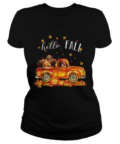 Halloween Hello Fall Dachshund  Classic Ladies