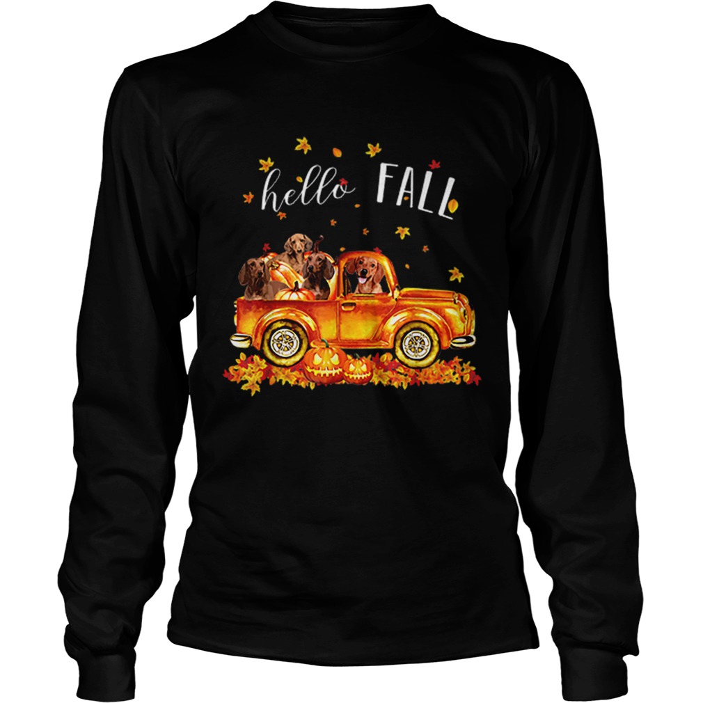 Halloween Hello Fall Dachshund LongSleeve