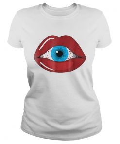 Halloween HorrorCreepy Eyeball inside Woman Lips  Classic Ladies