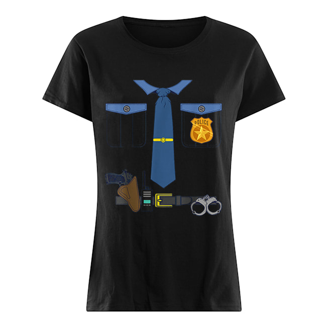 Halloween Kids Dress Up Police Officer COP Costume Classic Women's T-shirt