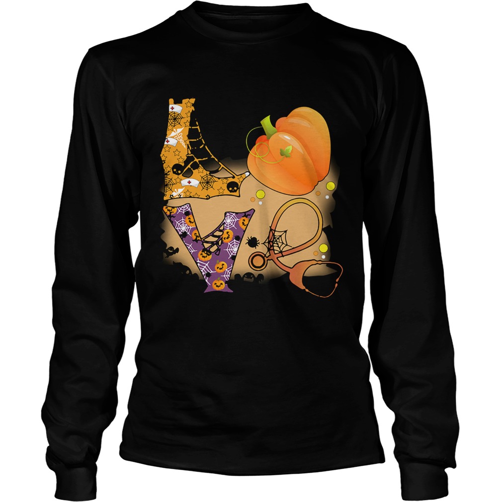 Halloween Love nurselife Nurse Life TShirt LongSleeve