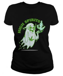 Halloween Marijuana Cannabis Ghost Design Weed Smokers  Classic Ladies