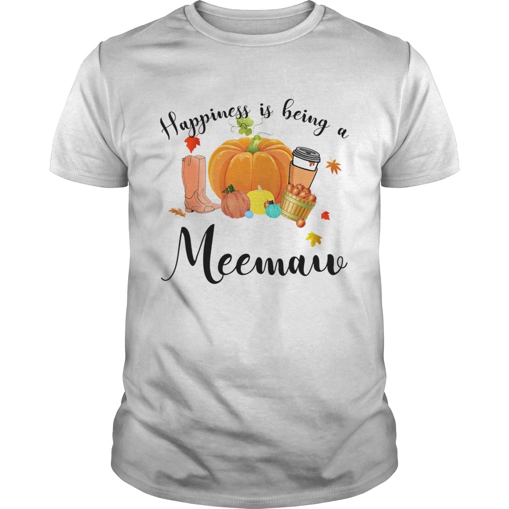 Halloween Pumpkin Happiness Is Being A Meemaw TShirt