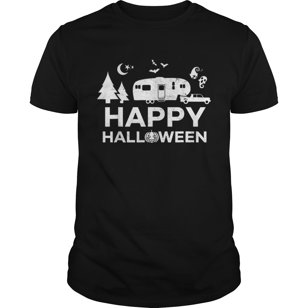 Happy Halloween Camping Fifth Wheel Camper RV Vacation shirt