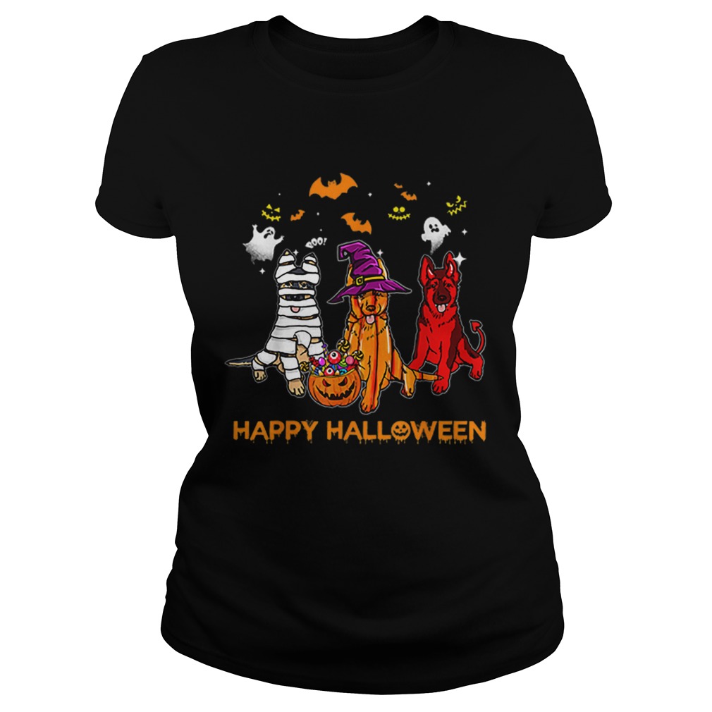 Happy Halloween German Shepherd Gift Pumpkin Mummy Classic Ladies