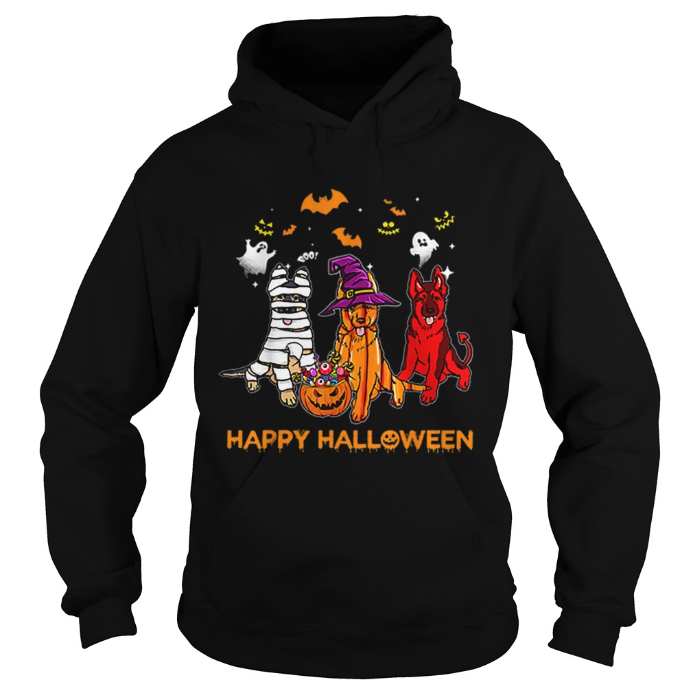 Happy Halloween German Shepherd Gift Pumpkin Mummy Hoodie