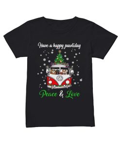 Have a happy pawlidays peace and love Dogs Christmas  Classic Women's T-shirt