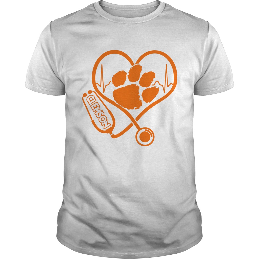 Heartbeat Nurse love Clemson Tigers shirt