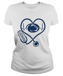 Heartbeat Nurse love Penn State  Classic Ladies