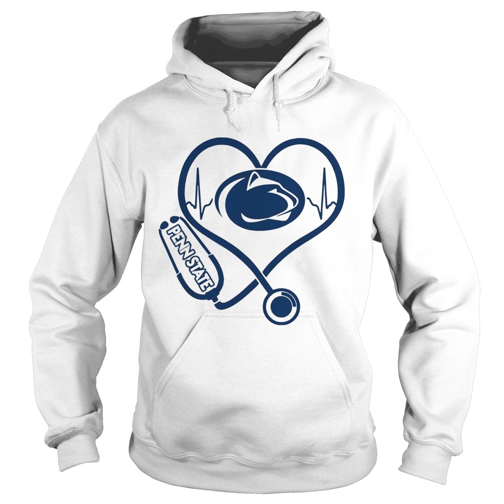 Heartbeat Nurse love Penn State Hoodie