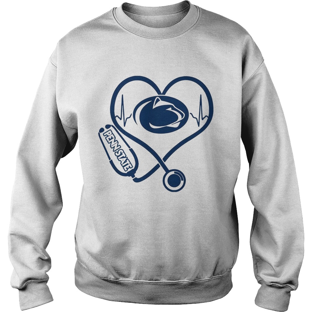 Heartbeat Nurse love Penn State Sweatshirt