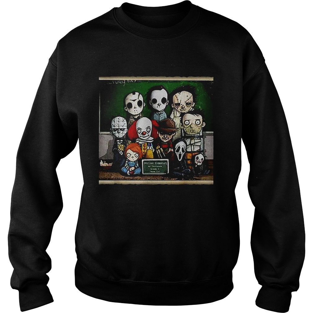 Horror Movie characters students in class Sweatshirt