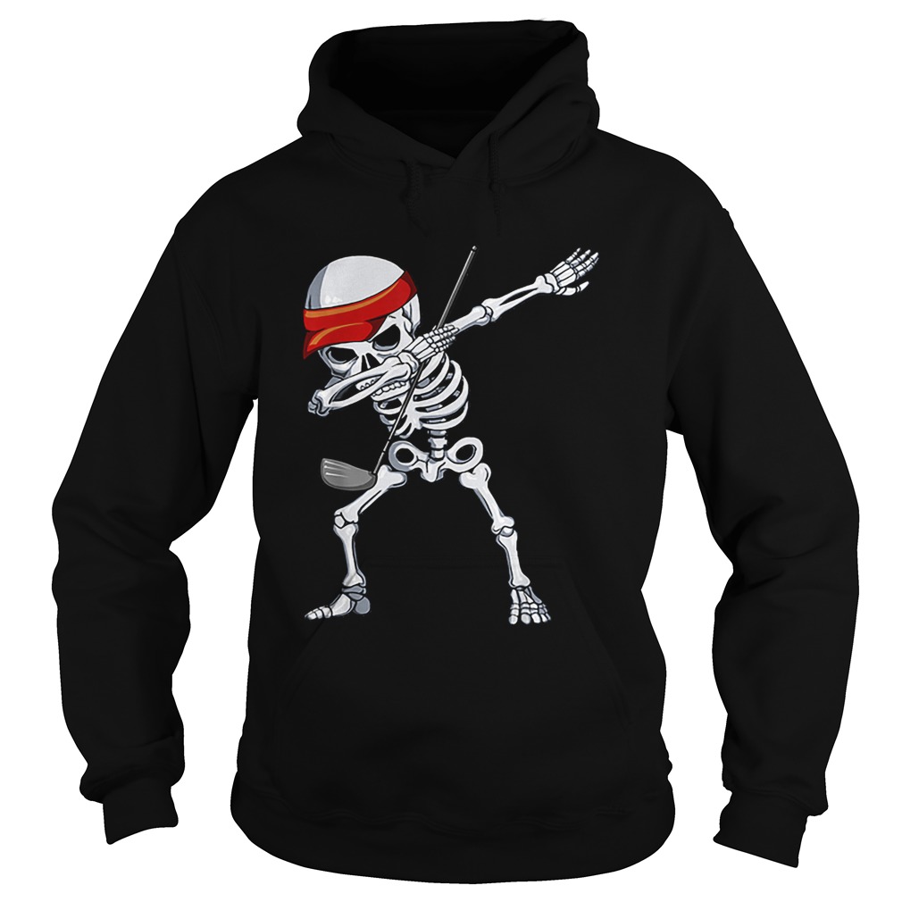Hot Halloween Dabbing Skeleton Golfer Apparel Golf Player Dab Hoodie