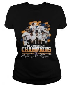 Houston Astros 2019 American League Champions Signatures Shirt Classic Ladies