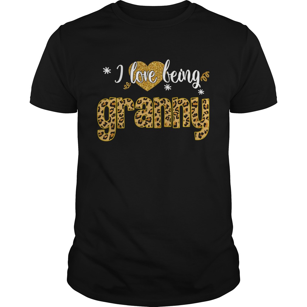 I Love Being Granny Leopard Funny Granny Gift TShirt