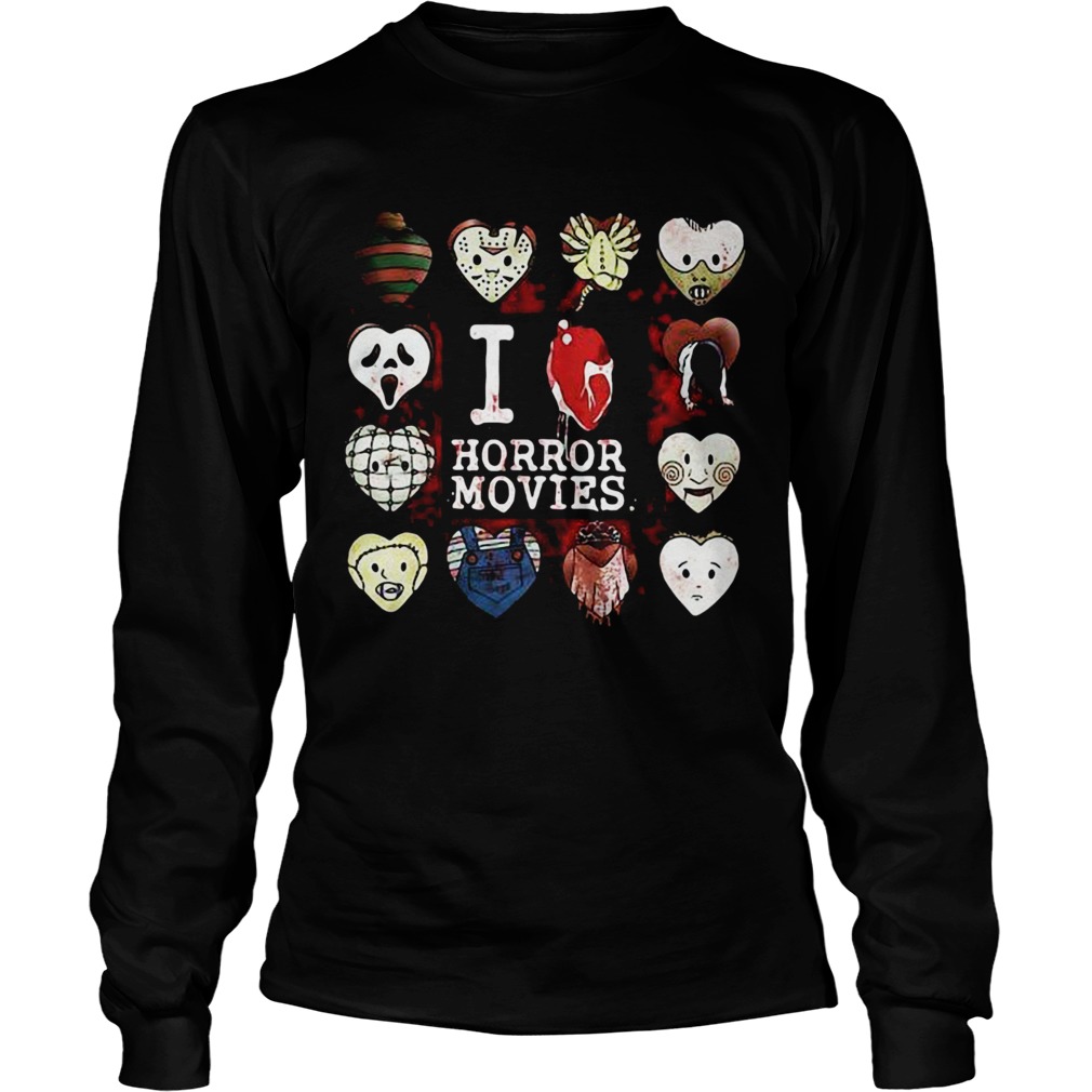 I love horror movies horror character heart face LongSleeve