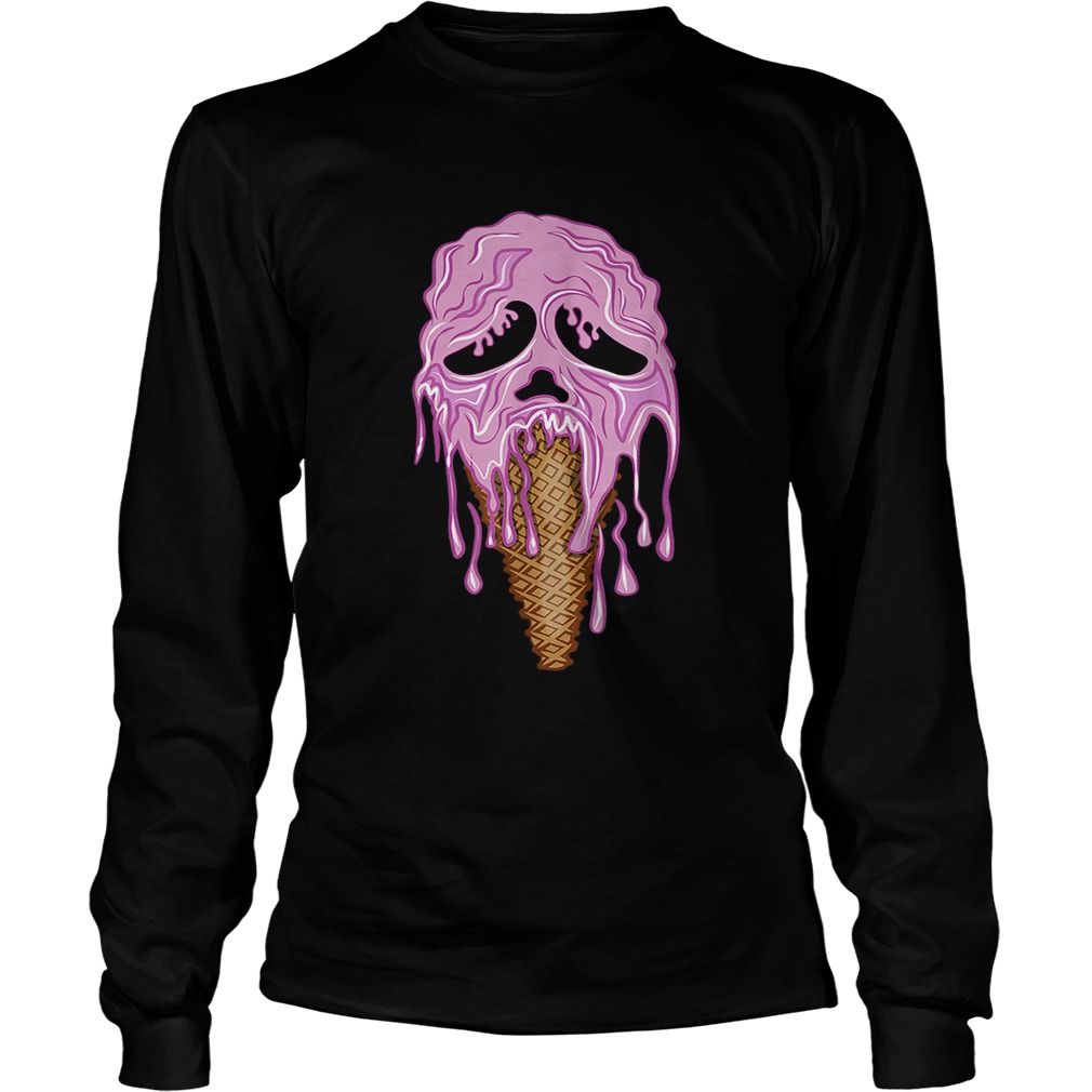 Ice Cream Melting Skeleton Scream face LongSleeve
