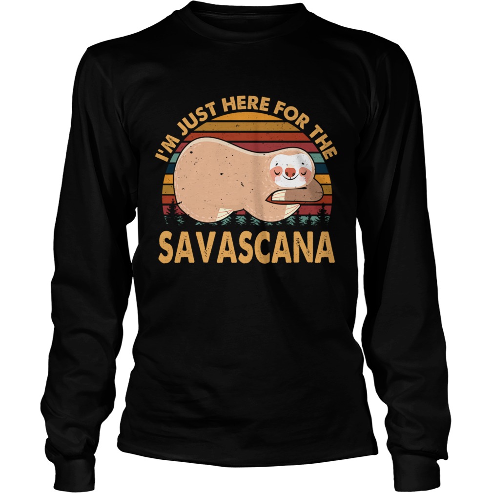 Im Just Here For The Savasana Vintage TShirt LongSleeve