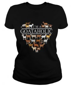 Im a goataholic heart t Classic Ladies