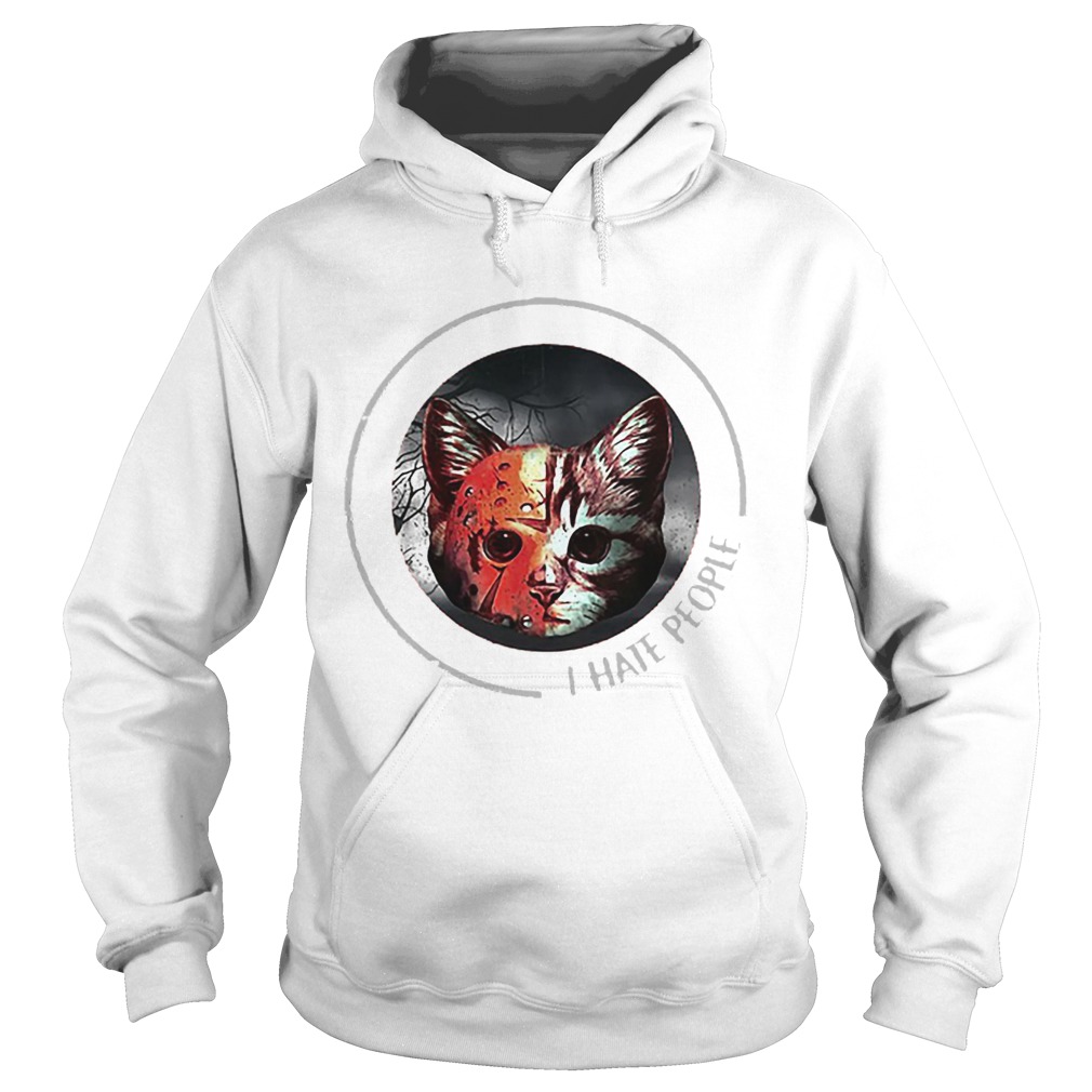 Jason Voorhees And Cat I Hate People Hoodie