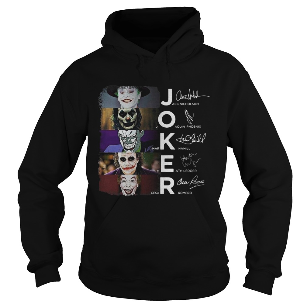 Joker all movie characters signed Hoodie