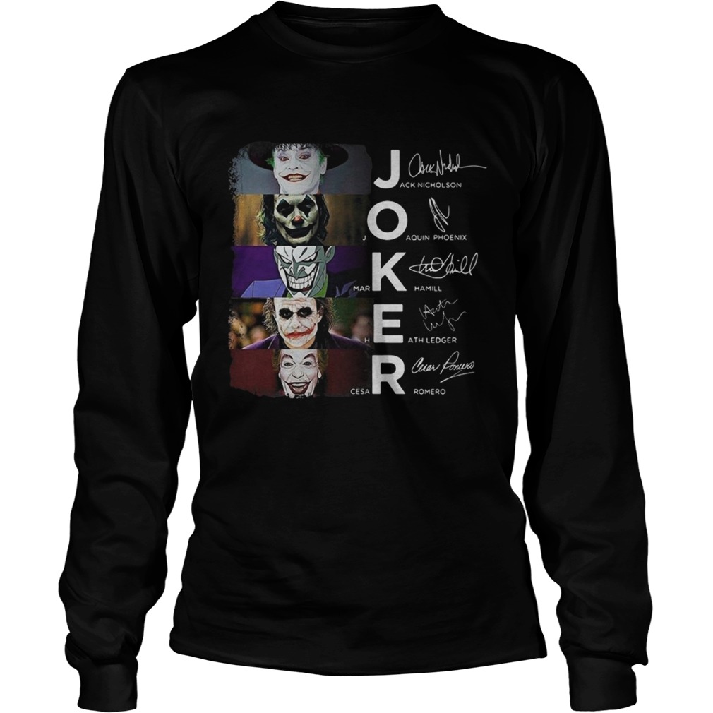 Joker all movie characters signed LongSleeve