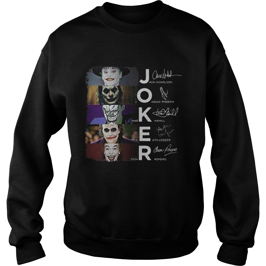 Joker all movie characters signed Sweatshirt
