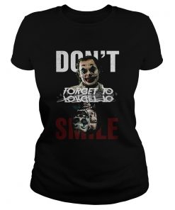 Joker dont forget to smile water mirror Joaquin Phoenix shir Classic Ladies