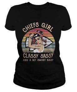 Kansas City Chiefs Girl Classy Sassy And A Bit Smart Assy Sunset Shirt Classic Ladies