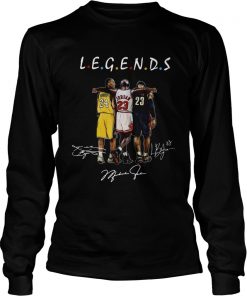 Kobe Bryant Michael Jordan and LeBron James Legends Friends Shirt LongSleeve