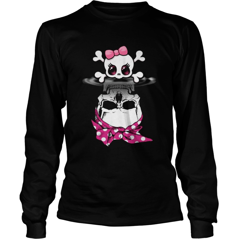 Lady skull water mirror reflection LongSleeve