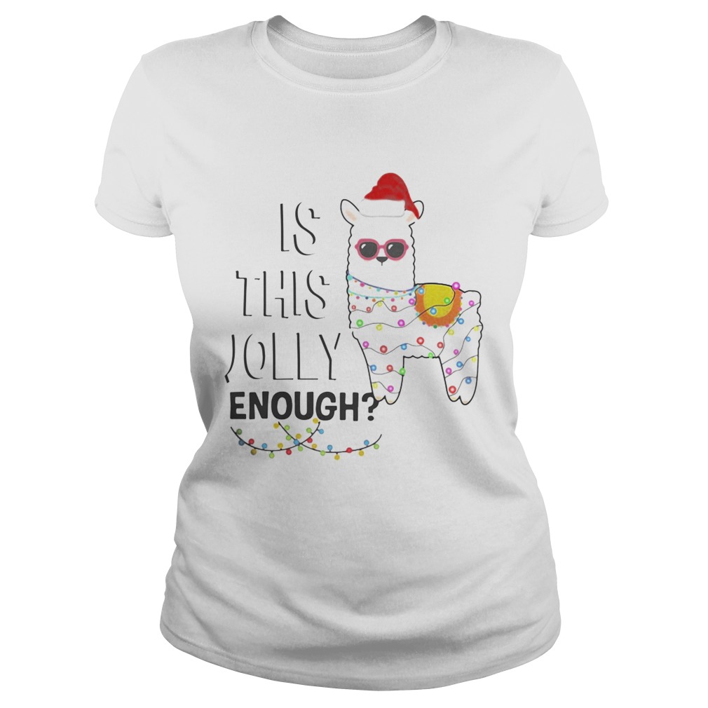 Llama is this jolly enough Christmas lights Classic Ladies