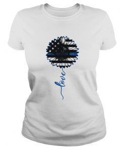 Love sunflower American flag  Classic Ladies