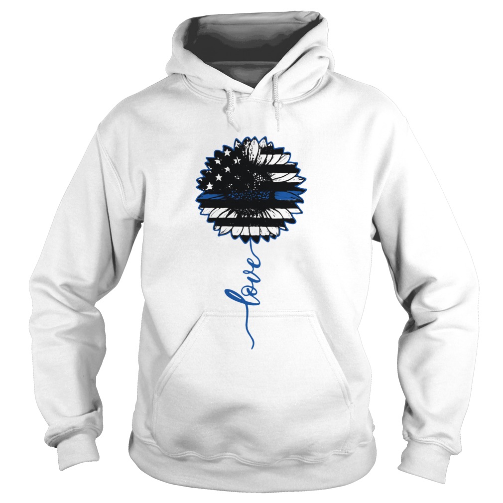 Love sunflower American flag Hoodie