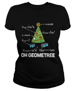 Math Geometry Christmas Tree Geometree Teacher Shirt Classic Ladies